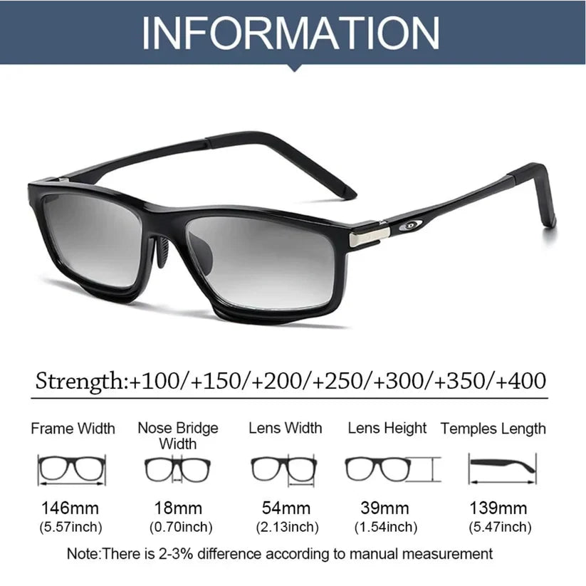 Photochromic TR90 Anti-blue Light Multifocal Progressive Reading Glasses- BUY 1 GET 1 FREE VALENTINE'S OFFER