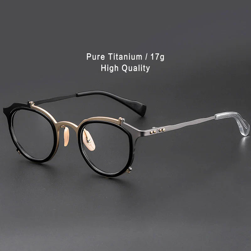 Titanium retro glasses