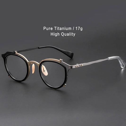 Titanium retro glasses