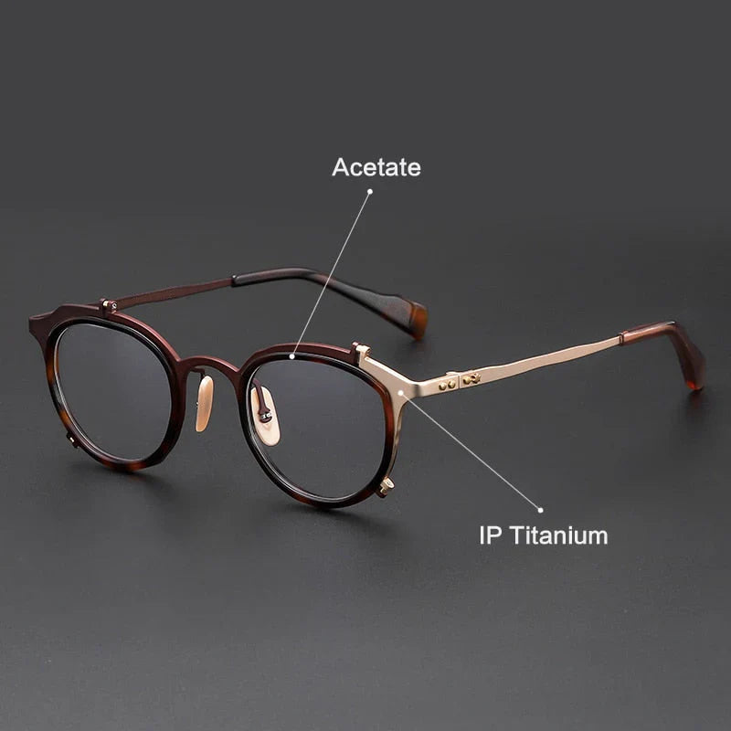 Titanium retro glasses