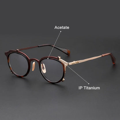 Titanium retro glasses