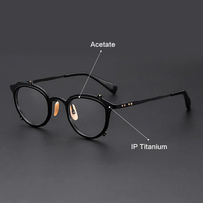 Titanium retro glasses