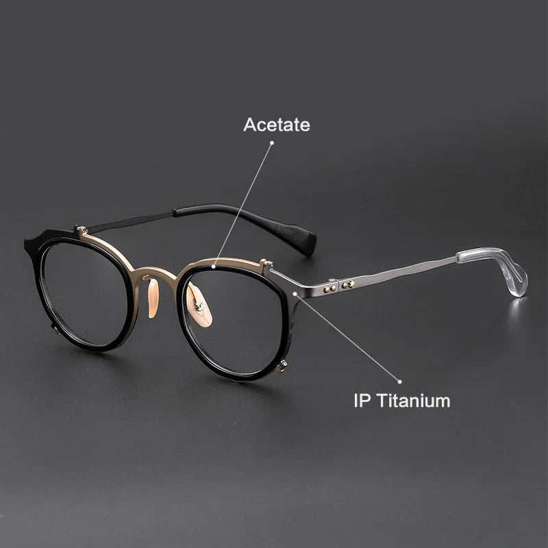 Titanium retro glasses
