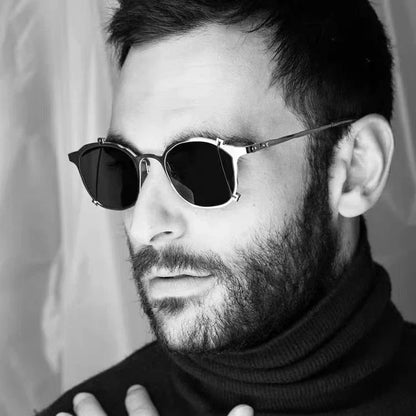 Titanium retro glasses