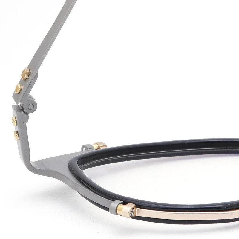 Titanium retro glasses