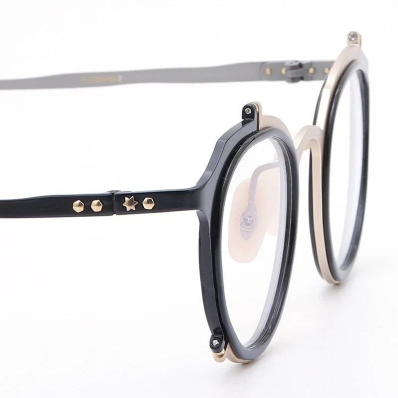 Titanium retro glasses