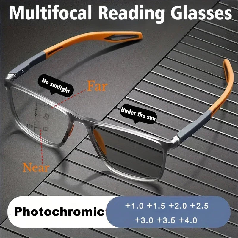 TR90 Anti-blue Light Multifocal Progressive Sports Reading Glasses {BUY 1 GET 1 FREE}