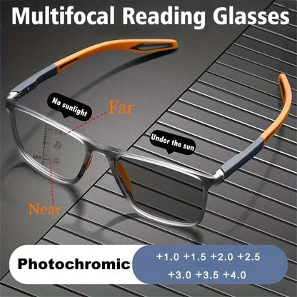 TR90 Anti-blue Light Multifocal Progressive Sports Reading Glasses {BUY 1 GET 1 FREE}
