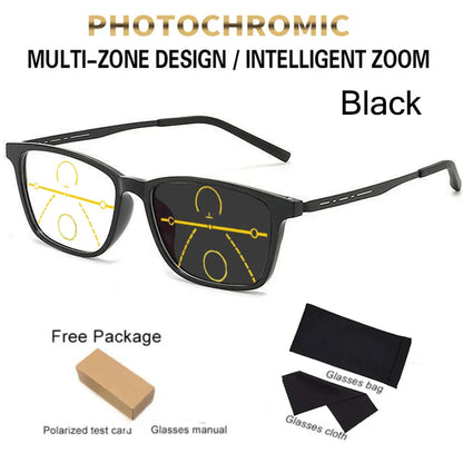 Discover Titanium Progressive Photochromic Multifocal Reading Glasses
